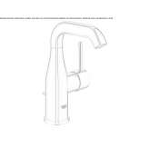 Single-lever countertop washbasin tap with cork stopper Eidsvag