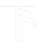 Countertop washbasin tap with cork stopper Eidsvag