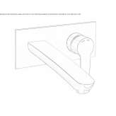 Wall-mounted washbasin tap with plate Yakutiye