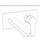 Wall-mounted washbasin tap with plate Yakutiye