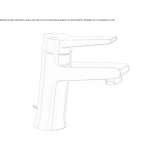 Single-lever countertop washbasin tap Elmas