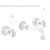 Wall-mounted washbasin tap without stopper Marmion