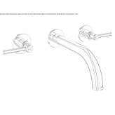 Wall-mounted washbasin tap with single rosettes Vryses