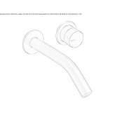 Single-lever wall-mounted washbasin faucet Pliska