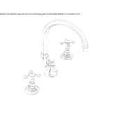 3-hole countertop washbasin tap Callow