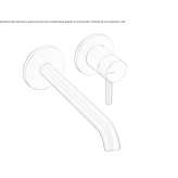 Single-lever wall-mounted washbasin faucet Ksiazki
