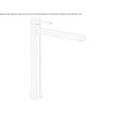 Tall, single-lever washbasin tap Tuili