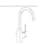 Countertop washbasin tap with adjustable spout Budingen