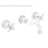 Wall-mounted washbasin tap with single rosettes Bear