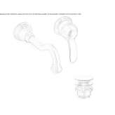 Wall-mounted single-lever washbasin tap without stopper Gainesti