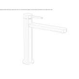 Single-lever countertop washbasin tap Tuili