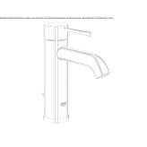 Countertop washbasin tap with temperature limiter Eidsvag