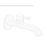 Single-lever wall-mounted washbasin faucet Ksiazki