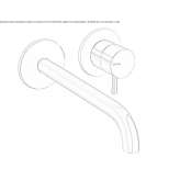 Two-hole, single-lever, wall-mounted washbasin faucet Marki