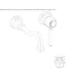 Two-hole, single-lever, wall-mounted washbasin faucet Wootton