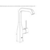 Single-lever countertop washbasin tap with cork stopper Eidsvag