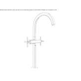 Countertop washbasin tap with single rosettes Vryses