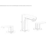 3-hole washbasin faucet with plug and single rosettes Sciaves