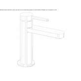 Single-lever countertop washbasin tap without waste Kamyshla