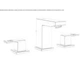 Bateria umywalkowa nablatowa 3-otworowa Cakirlar