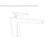 Single-lever countertop washbasin tap without waste Pisek