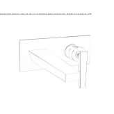 Wall-mounted washbasin tap with a plate without a plug Pisek