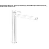 Tall, single-lever washbasin tap Kamyshla
