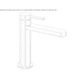 Single-lever countertop washbasin tap without waste Kamyshla