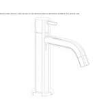 Single-lever countertop washbasin tap without waste Marki