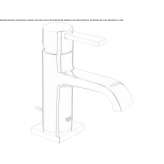 Single-lever washbasin tap with cork stopper Vertop