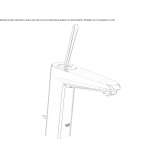 Single-lever countertop washbasin tap with cork stopper Ventura