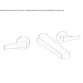 3-hole wall-mounted washbasin tap without stopper Pisek