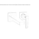 Dwuotworowa jednouchwytowa bateria umywalkowa ścienna Pisek