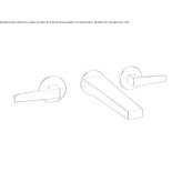 3-hole wall-mounted washbasin tap without stopper Pisek