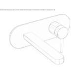 Wall-mounted washbasin tap with a plate without a plug Kamyshla