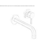 2-hole wall-mounted washbasin tap Humay