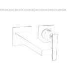 Two-hole, single-lever, wall-mounted washbasin faucet Pisek