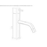 Single-lever countertop washbasin tap Marki