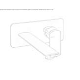 Wall-mounted washbasin tap with a plate without a plug Ilford