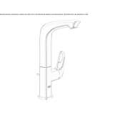 Countertop washbasin tap with cork stopper Yenisu