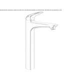 Single-lever countertop washbasin tap Noja