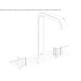 3-hole countertop washbasin tap Vertop