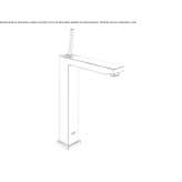 Single-lever countertop washbasin tap with flow limiter Cargese
