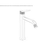 Single-lever countertop washbasin tap Itatuba
