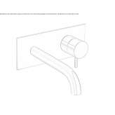 Wall-mounted single-lever washbasin tap with plate Marki