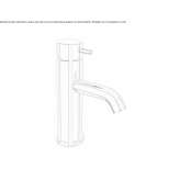 Single-lever countertop washbasin tap without waste Marki