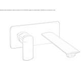 Wall-mounted washbasin tap with a plate without a plug Ilford