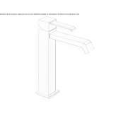 Single-lever countertop washbasin tap without waste Hervias