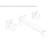 3-hole wall-mounted washbasin tap Hervias