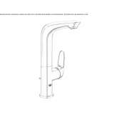 Single-lever countertop washbasin tap with cork stopper Noja